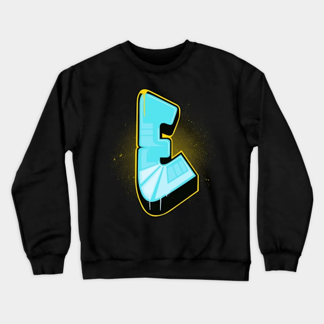 graffiti E Crewneck Sweatshirt by ERRAMSHOP